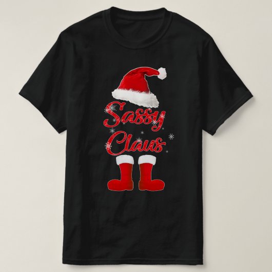 sassy claus kerstmis t-shirt (Design voorkant)