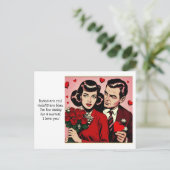 Sassy  Comic Valentijn met quote Briefkaart (Staand voorkant)