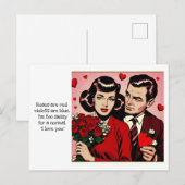 Sassy  Comic Valentijn met quote Briefkaart (Voorkant / Achterkant)