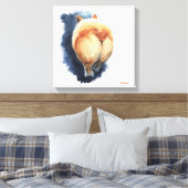 Sassy Corgi Butt Canvas Print 12" x 12" (Insitu (Slaapkamer))
