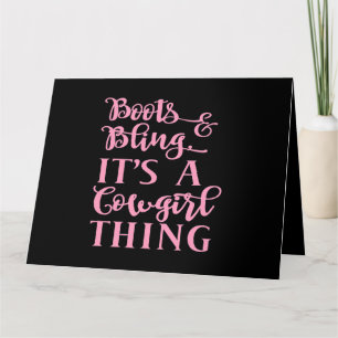 Sassy Cowgirl Prinses Gift Bling Country Muziek Ro Kaart