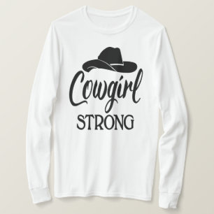 Sassy Cowgirl Sterong Cowboy Pet Line Dancing Rode T-shirt