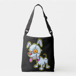 Sassy Cranky Zombie Dog Illustratie Crossbody Tas
