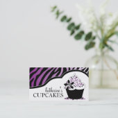 Sassy Cupcake Visitekaartjes (Staand voorkant)