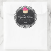 Sassy Damask Cupcake - Stickers (Tas)