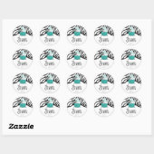 Sassy decoratieve zebra strepen bakkerij Stickers (Vel)