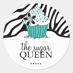 Sassy decoratieve zebra strepen bakkerij Stickers