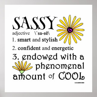 Sassy defined poster