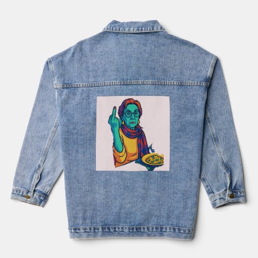 Sassy Denim Jacket-Louise says it without saying i Denim Jacket (Achterkant)