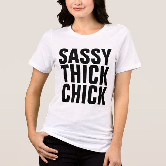 SASSY DIKKE CHICK GRAPPIGE DAMES T-shirts (Voorkant)