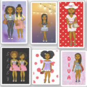 Sassy Diva 6 Sticker Set (Voorkant)