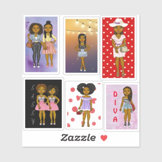 Sassy Diva 6 Sticker Set (Vel)