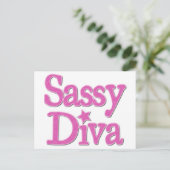 Sassy Diva Briefkaart (Staand voorkant)