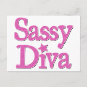 Sassy Diva Briefkaart (Voorkant)