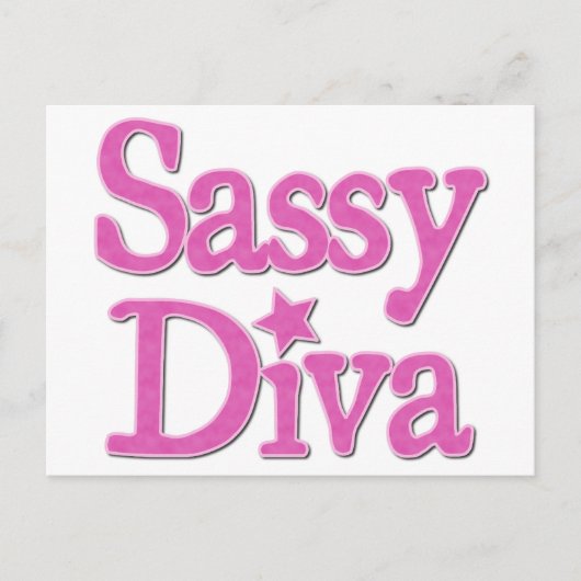 Sassy Diva Briefkaart (Voorkant)