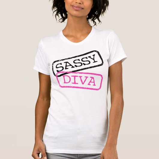 "Sassy+Diva" T-Shirt (Voorkant)