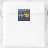 Sassy Diva Tijd naar Party Square Sticker (Tas)