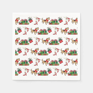 Sassy Dog Vakantie Papier Servetten, Standaard Coc Servet