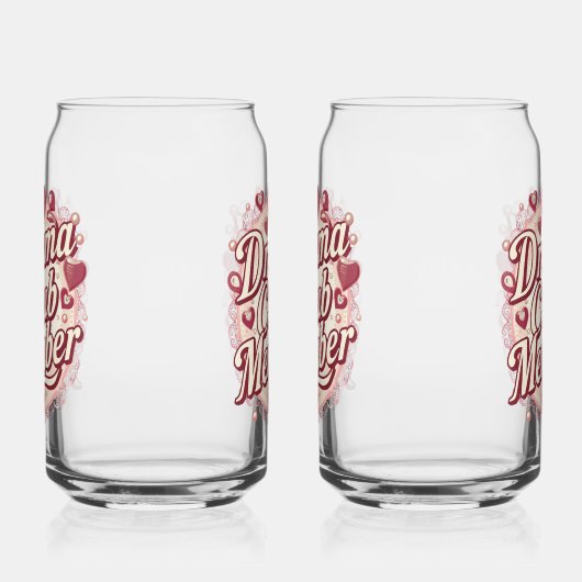 Sassy "Drama Club Member" with Hearts Blikvorm Glas (Links)