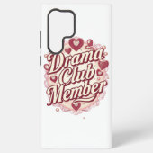 Sassy "Drama Club Member" with Hearts Samsung Galaxy Hoesje (Achterkant)