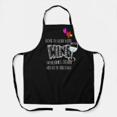 Sassy Drink kokerwijn - Gepersonaliseerd zwart Schort (Voorkant)