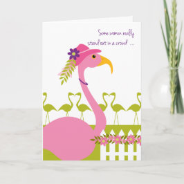 Sassy Elegante Flamingo voor Mamma op Moederdag Kaart