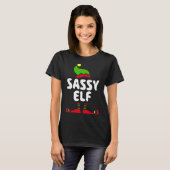 Sassy Elf Matching Christmas Costume Shirt (Voorkant volledig)