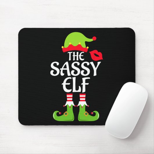 Sassy Elf Matching Familie Groep Kerstfeest XM Muismat (Met muis)