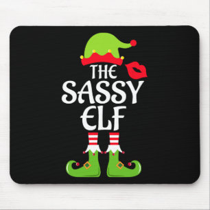Sassy Elf Matching Familie Groep Kerstfeest XM Muismat