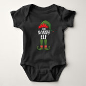 Sassy Elf Matching Family Group kerstparty Romper (Voorkant)