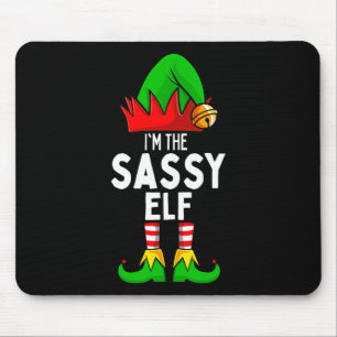 Sassy Elf Matching Family Kerstmis Muismat