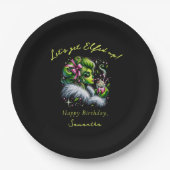 Sassy Elf Squad Meisjes avondje uit Kerstverjaarda Papieren Bordje (Voorkant)