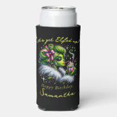 Sassy Elf Squad Meisjes avondje uit Kerstverjaarda Seltzer Blikjeskoeler (Seltzer Achterkant)