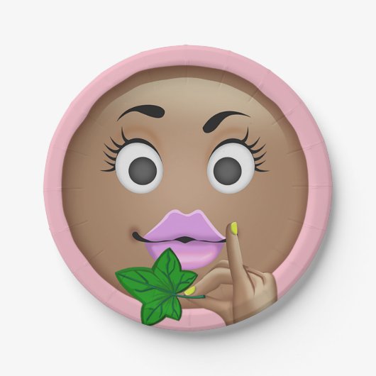 Sassy Emoji Paper-Borden Papieren Bordje (Voorkant)