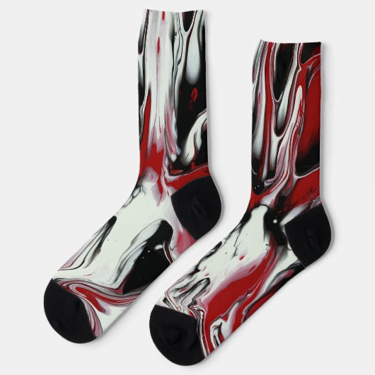 SASSY EN HEET ROOD ZWART WIT FIERY SOKKEN (Links)