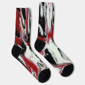 SASSY EN HEET ROOD ZWART WIT FIERY SOKKEN (Rechts)