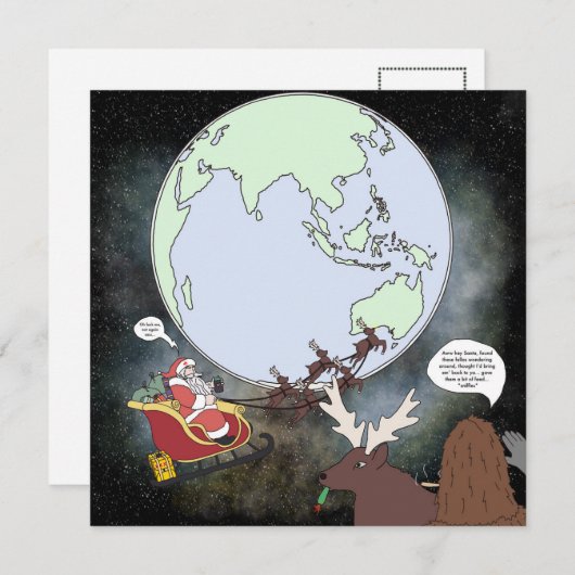 Sassy en het Santa Briefkaart (Voorkant / Achterkant)