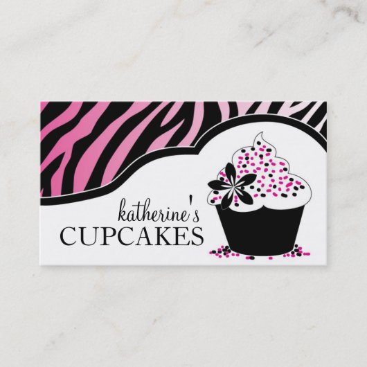 Sassy en Modern Cupcake-Visitekaartjes Visitekaartje (Voorkant)