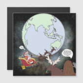 Sassy en Santa Magnet Magnetische Uitnodiging (Voorkant / Achterkant)