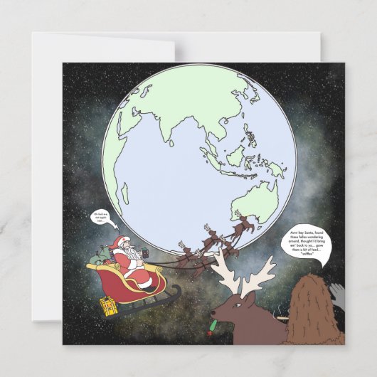 Sassy en Santa Magnet Magnetische Uitnodiging (Voorkant)