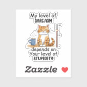 Sassy en schattig Sinaasappel kat Sticker (Vel)