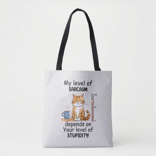 Sassy en schattig Sinaasappel kat Tote Bag (Voorkant)