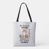 Sassy en schattig Sinaasappel kat Tote Bag (Achterkant)