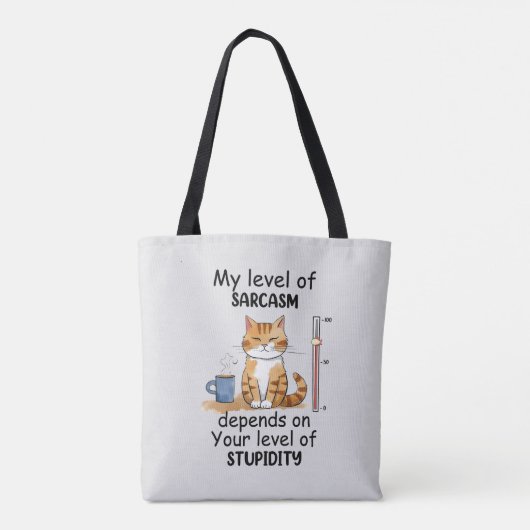 Sassy en schattig Sinaasappel kat Tote Bag (Achterkant)