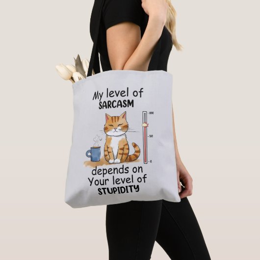Sassy en schattig Sinaasappel kat Tote Bag (Dichtbij)