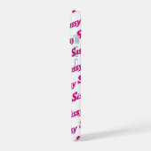 Sassy Fire Roze Typografie Patroon iPhone 15 Case (Linkerkant)