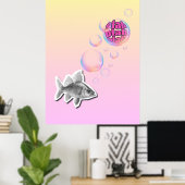 Sassy Fish Poster (Thuiskantoor)