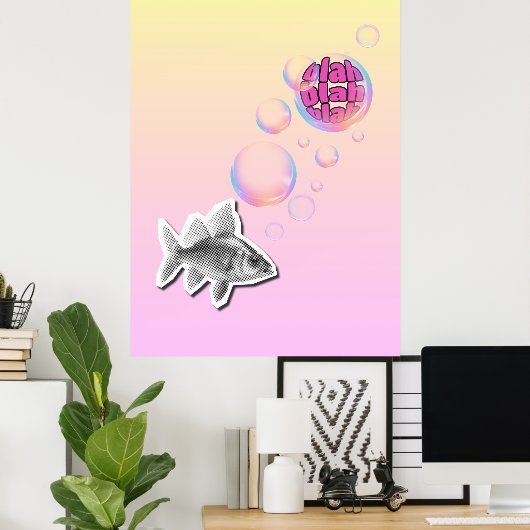 Sassy Fish Poster (Thuiskantoor)