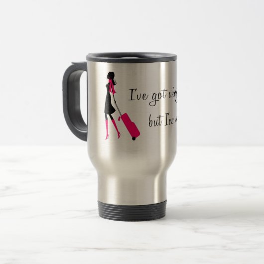 Sassy Flight Attendant Travel Mug Reisbeker (Voorkant links)