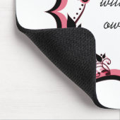 Sassy Floral Lijst Mousepad, Roze Muismat (Hoek)